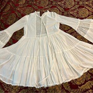 Babydall White Lace Trim Cotton Dress